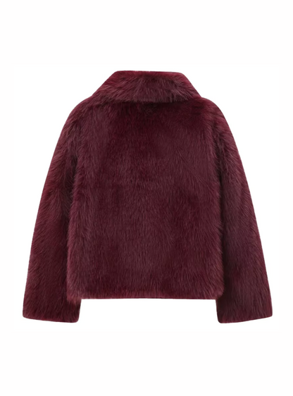 Bordeaux Faux Fur Jacket