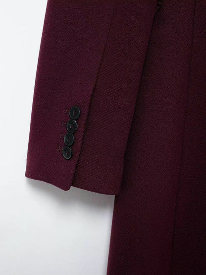 Burgundy coat