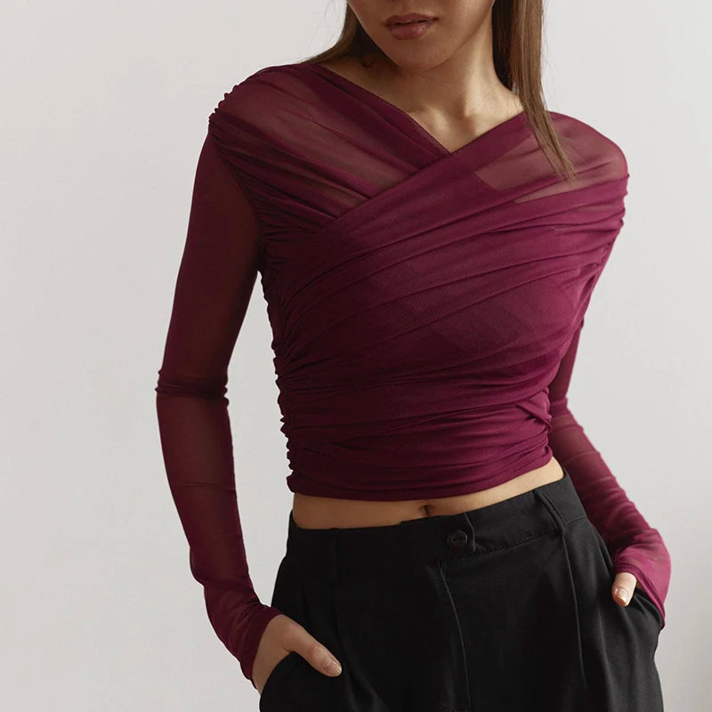 Cross Neck Crop Top