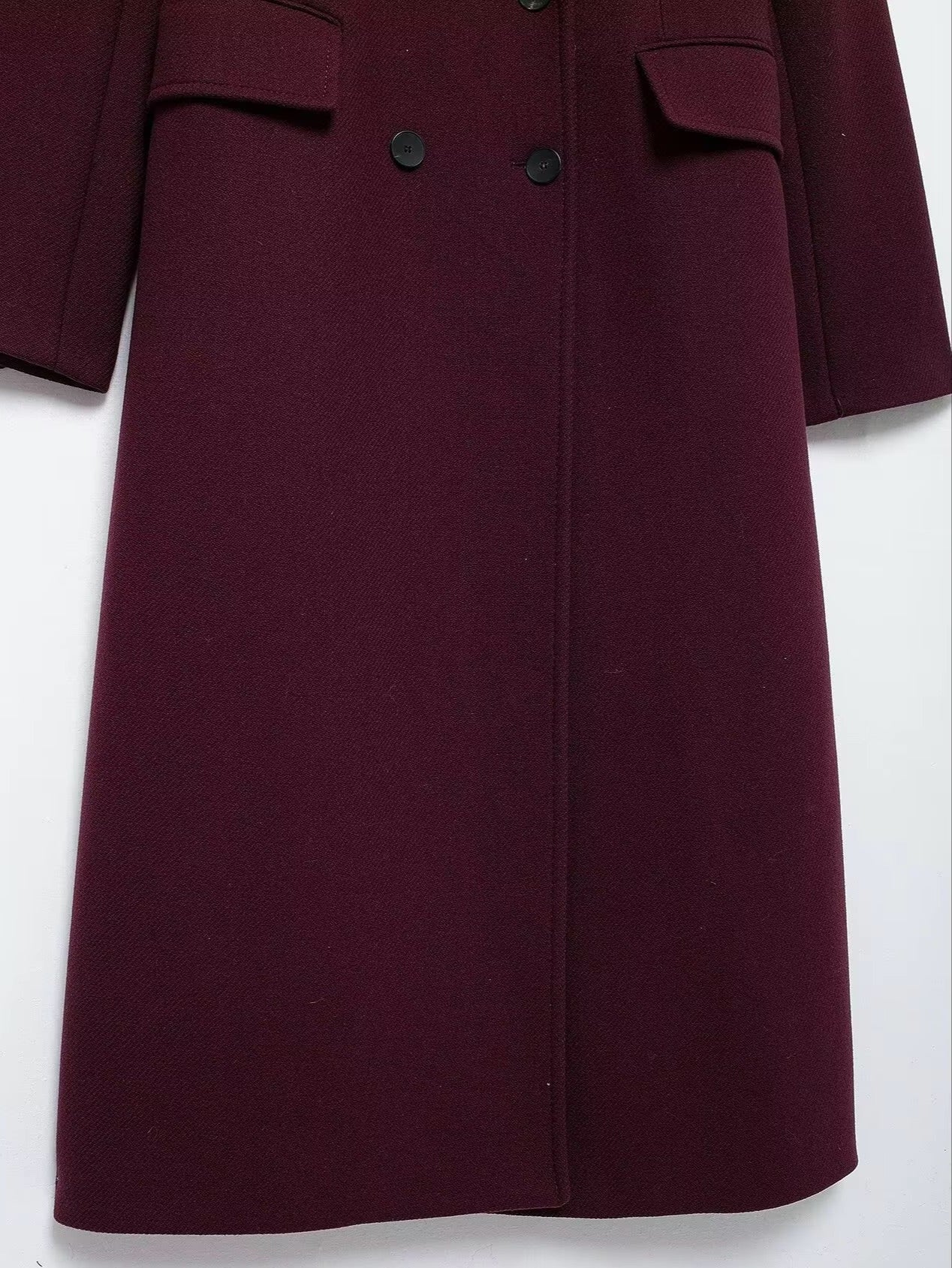 Burgundy coat